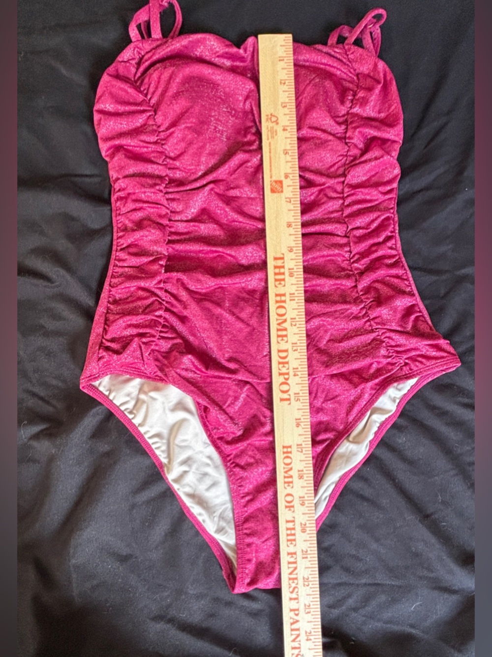CupShe Pink Ruched One-Piece Swimsuit Women’s Sz Medium NEW w Tags - Picture 6 of 10